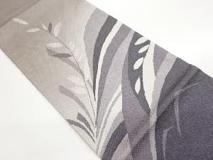 作家物　金彩曲線に葉模様袋帯